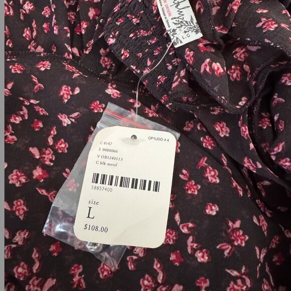 Free People Sunlight Printed Maxi Slip Size L NWT - Picture 2 of 5